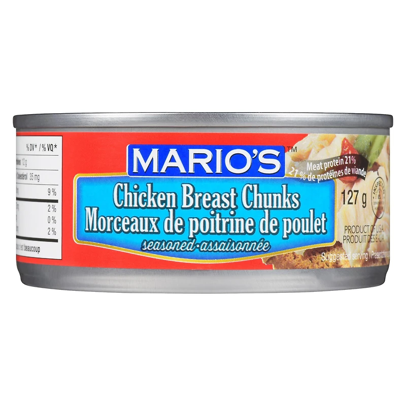 MARIO'S Chicken Breast Chunks 127 Grams Canned, Mario's Chicken Breast Chunks 127 grams