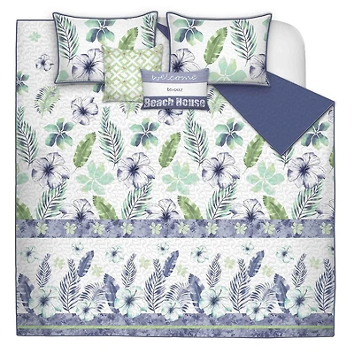 Safdie & Co. Quilt 4PC Set T Tropicana