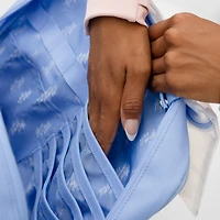 iFLY 30" Drop-Bottom Rolling Duffel – Large Travel Bag with Wheels, Frost Blue