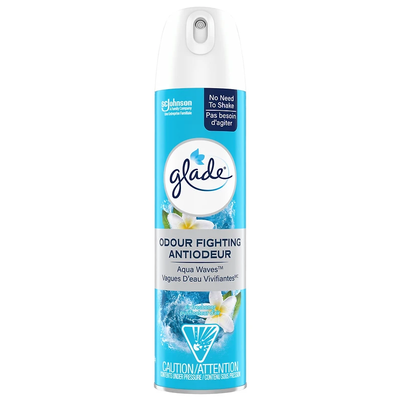 Glade® Air Freshener Odor Fighting Room Spray, Aqua Waves, 226g