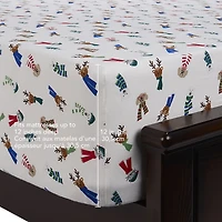 Holiday Time 3-Piece Holiday Friends Flannel Sheet Set, Twin