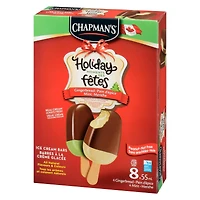 Chapman's Holiday Moments Gingerbread & Mint Ice Cream Bars in a Box, 8 x 55mL