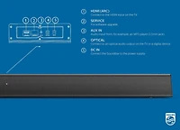 Philips Haut-parleur 2.0 Soundbar avec HDMI ARC, TAB5105