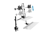 Bureau flottant ergonomique Rocelco avec bras et plateau pour écran