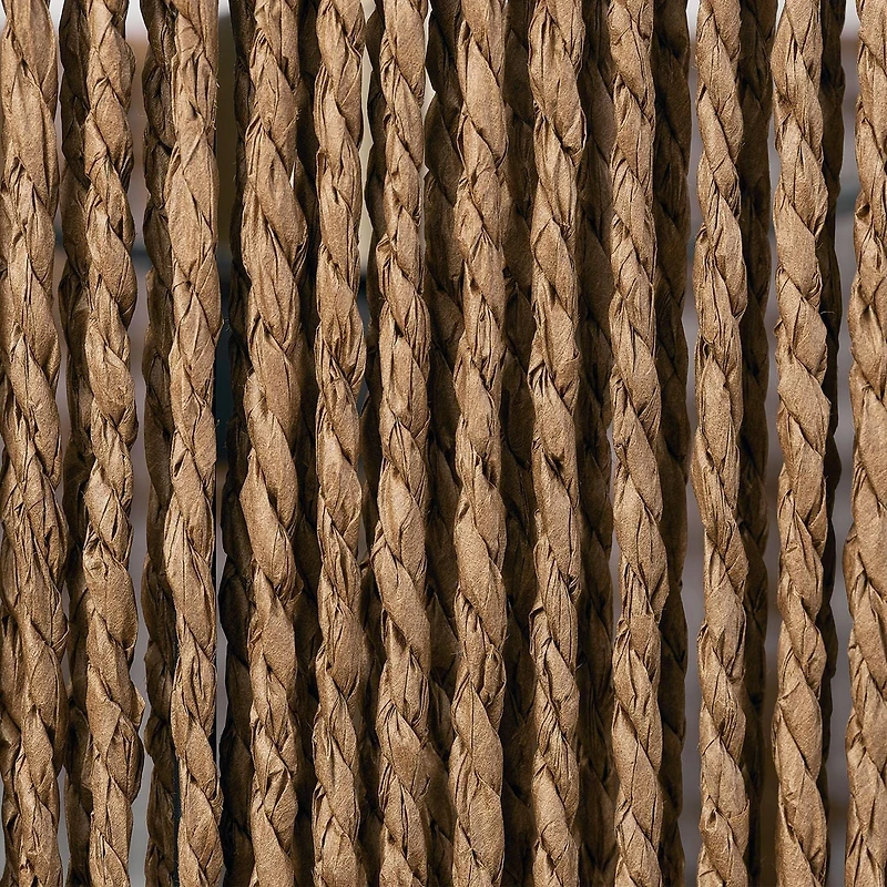 Lulu 1-Light Flush Mount Ceiling Light, Matte Brass, Paper Twine Shade