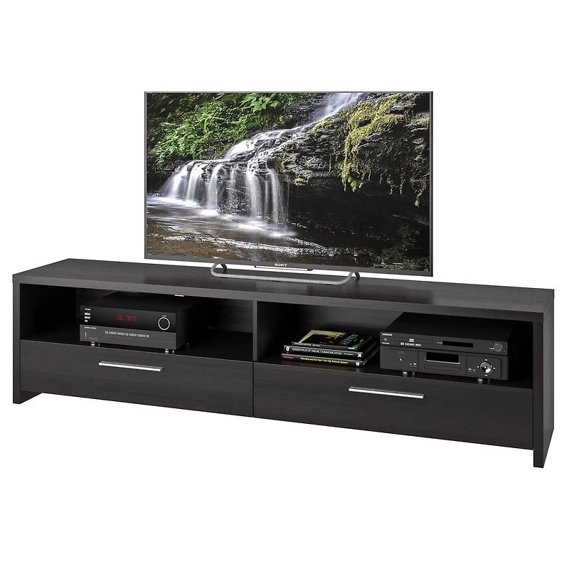 CorLiving Fernbrook Black Engineered Wood TV Stand with Drawers for Most TVs up to 95"