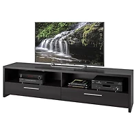 CorLiving Fernbrook Black Engineered Wood TV Stand with Drawers for Most TVs up to 95"