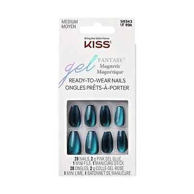 KISS Gel Fantasy Magnetic - Faux ongles - Caméléon - Cercueil - Moyen - 28 pièces KISS Gel Fantasy Magnetic