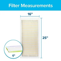 Filtrete™ Clean Living Dust Reduction Filter, MPR 600, 16 in x 25 in x 1 in