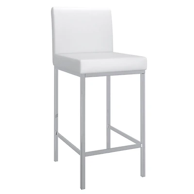 Set of 2 Modern Counter Stools, Black