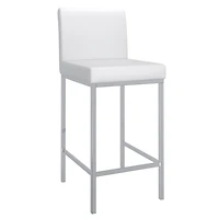 Set of 2 Modern Counter Stools, Black