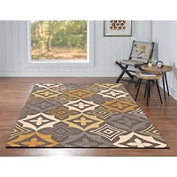 5X7 TRIO EMBLEM GREY