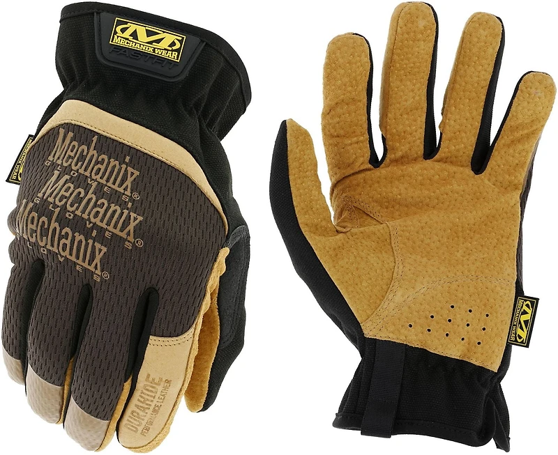 Gants en cuir Mechanix Wear FastFit® (Moyen, brun/noir) Taille moyenne