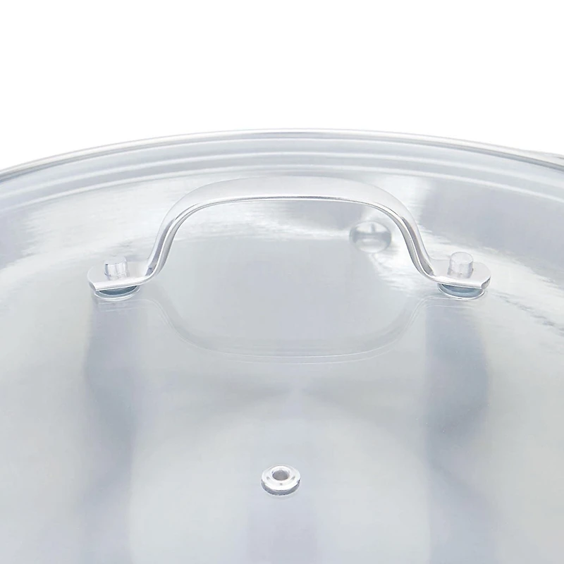 Mainstays Stainless Steel Dutch Oven with Glass Lid, 13 qt., induction ready