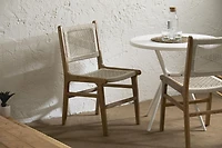 South Shore Agave Woven Rope and Teak Dining Chair, Set of 2