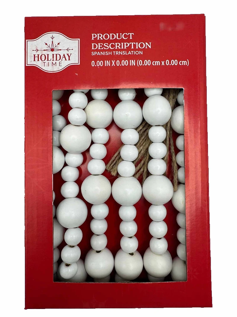 GT 9FT BEAD GRLND WH