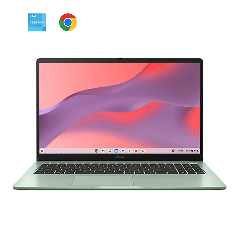 ASUS Chromebook CX15 Laptop, 15.6” 16:9 FHD (1920 x 1080) Anti-Glare Display, Intel® Celeron® N4500 Processor, 128GB Storage, 8GB RAM, ChromeOS, Misty Green Paint, CX1505CKA-DS01-CB