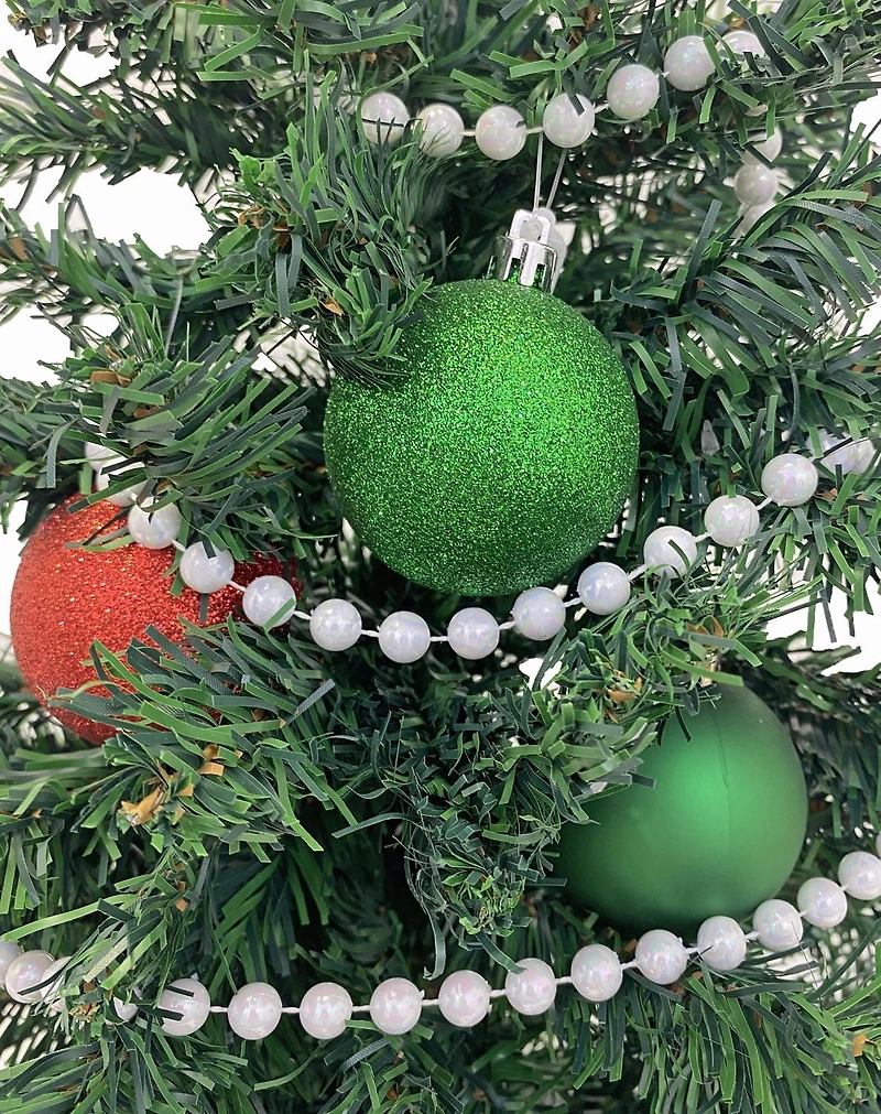 Holiday Time 18 Ft Beaded Garland White, Holiday Time 18 Ft Beaded Garland