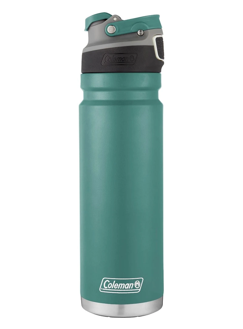 Coleman FreeFlow AUTOSEAL® 24oz Stainless Steel Water Bottle, Seafoam, 24oz/690mL, BPA Free