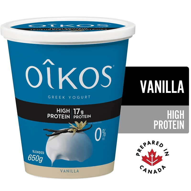 Oikos Yogourt Grec, Teneur Élevée En Protéines, Vanille 650 g