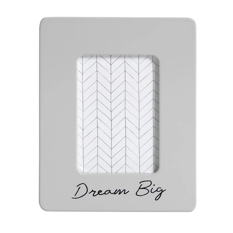 "Dream Big" Expression Mini Frame with 2.5 x 3.5in Photo Opening Gray, 4.02 x 5 x .625in