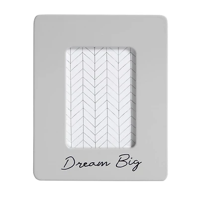 "Dream Big" Expression Mini Frame with 2.5 x 3.5in Photo Opening Gray, 4.02 x 5 x .625in