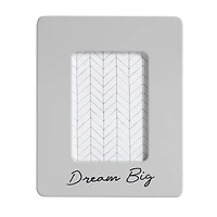 "Dream Big" Expression Mini Frame with 2.5 x 3.5in Photo Opening Gray, 4.02 x 5 x .625in