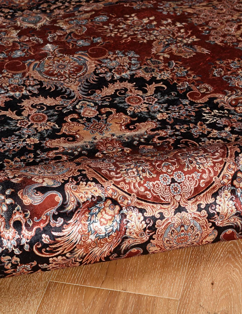Tapis d'appoint Emerald Martin bleu & marine de 2 pi 2 po x 3 pi 2 po