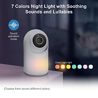 VTech VM5267 Monieur de bébé vidéo de 5 po avec panoramique et inclinaison, veilleuse - blanc