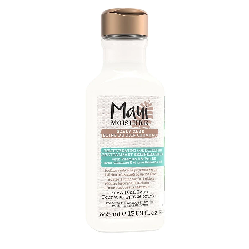 Maui Moisture Revitalisant Régénérateur Soins du Cuir Chevelu, Revitalisant Apaisant pour Cheveux Bouclés avec Vitamine E, Provitamine B5 & Aloès Vera, Sans Silicones