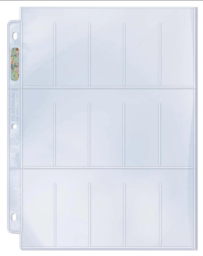 Ultra PRO 15-Pocket Platinum Page for Tobacco Cards