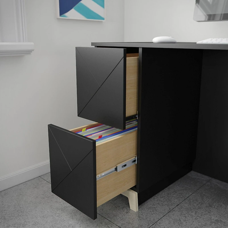 Nexera Bureau à 2 tiroirs Atypik
