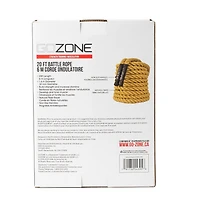GoZone 20ft Battle Rope – Natural/Black, With rubberized grip