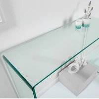HEAVENLY COLLECTION WATERFALL GLASS MEDIUM CONSOLE TABLE