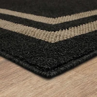 Mohawk Home Hall Border Near Black/Tan Tufted Polyester Area Rug