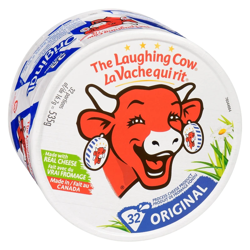 The Laughing Cow, Original, Spreadable Cheese 32P, 32 Portions, 535 g