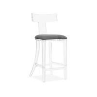 Acrylic & Velvet Bar Stool