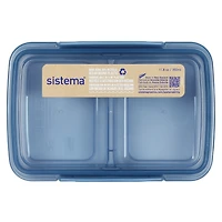 Petite contenant pour aliments Sistema, contient du plastique recyclé provenant de l'océan, 350 mL, sans BPA, bleu sarcelle ou bleu (non sélectionnable)