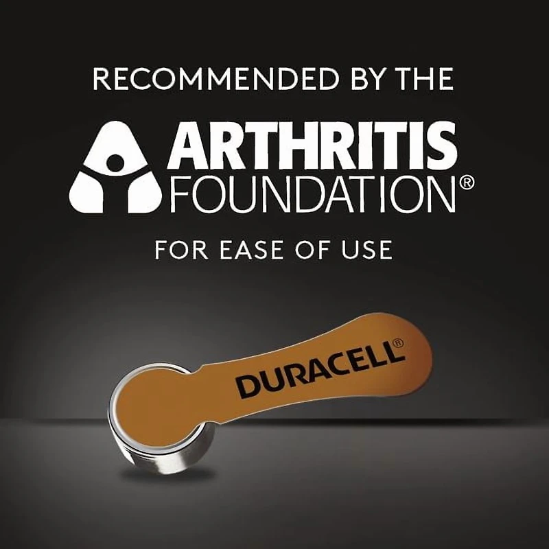 Piles pour appareil auditif avec Easy-Fit Tab de Duracell, Taille 13, Paquet de 12