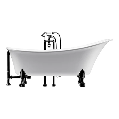 A&E Bath and Shower DORYA-BLK FREESTANDING BATHTUB
