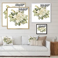 Designart Beau Bouquet Avec Hudrangea et Roses ART MURAL À CADRE FLOTT