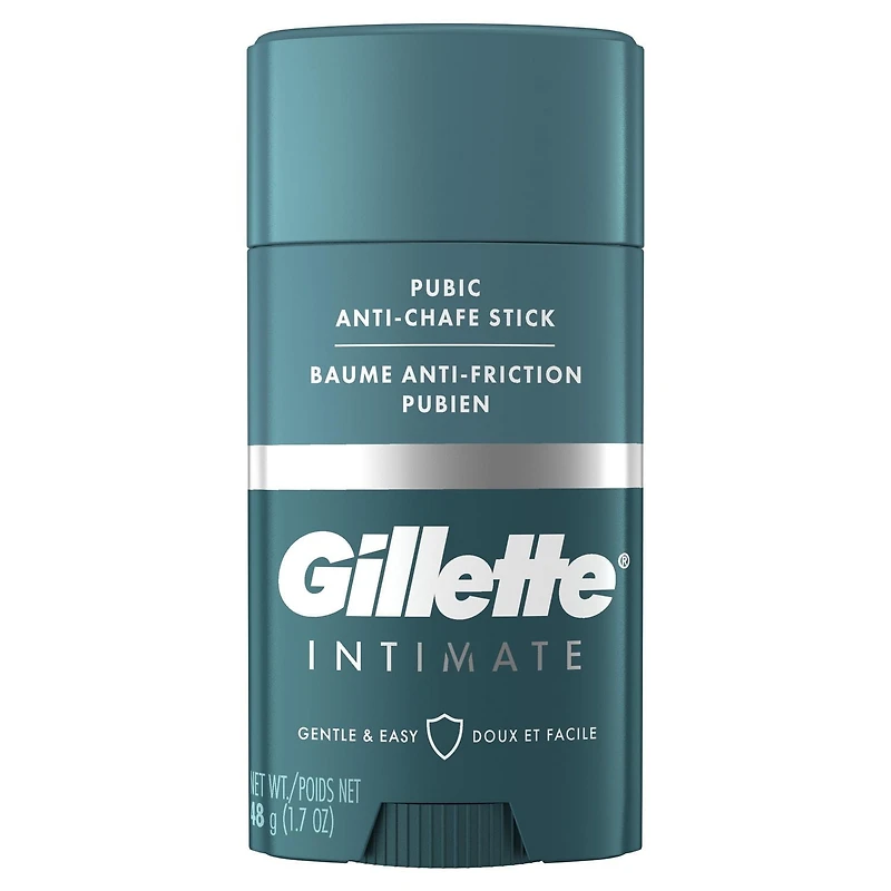 Bâton anti-friction pubien Gillette Intimate, réduit le frottement et l’irritation, facile à appliquer, testé sous contrôle dermatologique