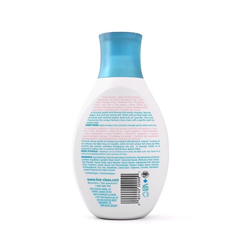 Live Clean Baby Shampooing et savon sans larmes hydratant douce 12M-5T