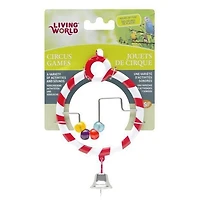 Jouet de cirque Living World avec boulier pour oiseaux, rouge et violet Divertissant et stimulant