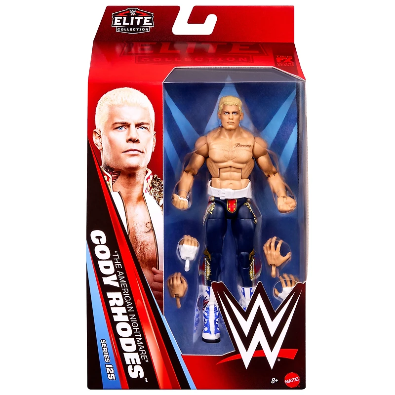 WWE Elite Cody Rhodes Action Figure, Series #125 Set, 6-inch Collectible with Articulation & Accessories