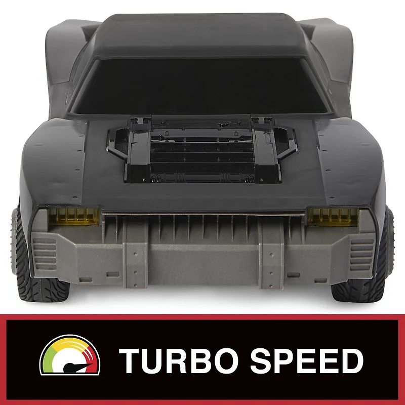 DC Comics, The Batman Turbo Boost Batmobile, Remote Control Car with Official Batman Movie Styling Kids Toys for Boys and Girls Ages 4 and Up, DC Comics Batman Batmobile