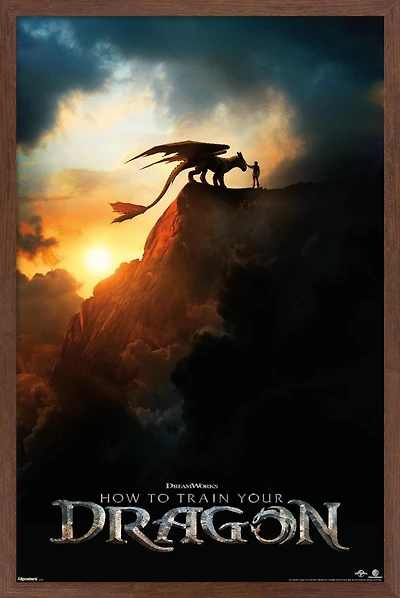How To Train Your Dragon (2025) - Teaser One Sheet Wall Poster, 22.375" x 34" Framed