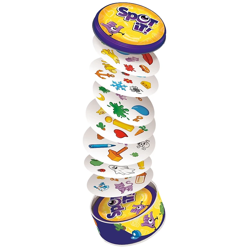 Spot It! / Dobble Classic (Multilingue) - Jeu de cartes écologique - Jeu d'association amusant pour les enfants - À partir de 6 ans - 2 à 8 joueurs - 15 minutes de jeu - Fabriqué par Zygomatic