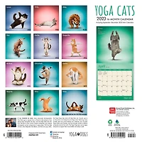 Yoga Cats OFFICIAL | 2023 12x24 Inch Square Wall Calendar