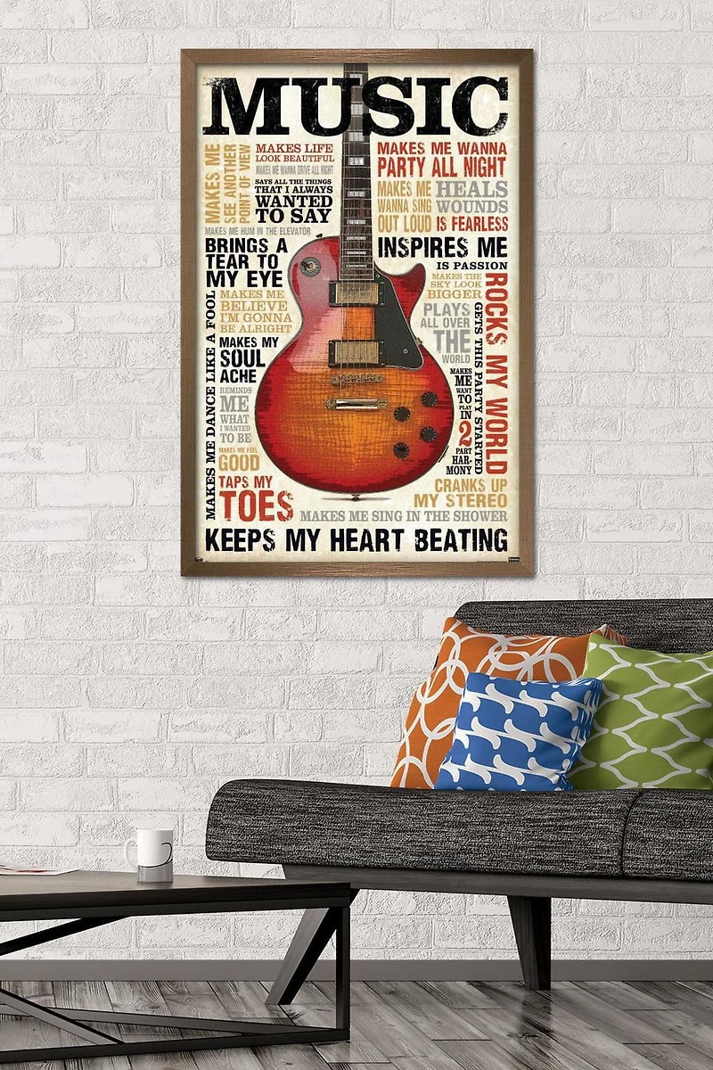 Music Inspires Me Wall Poster
